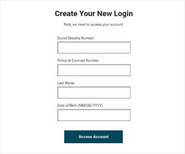 Step 4: Enter your social security number and select access account
